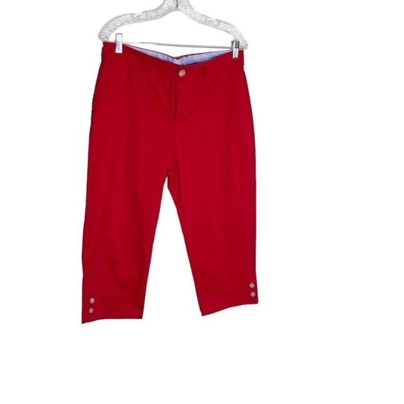 Crofts & Barrow red cropped pants. Size 12 - Picture 1 of 5